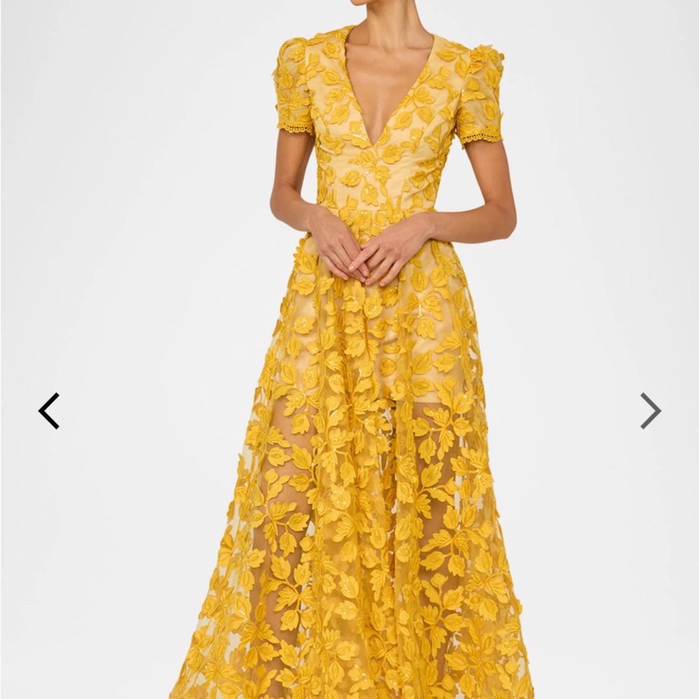 Chic special-occasion Yellow Floral Maxi Dress